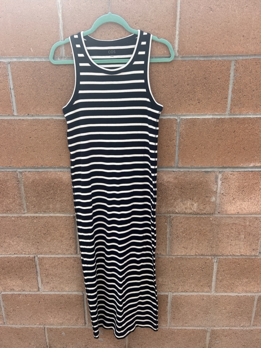 COS Navy and White Striped Tank Maxi Dress like new